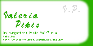 valeria pipis business card